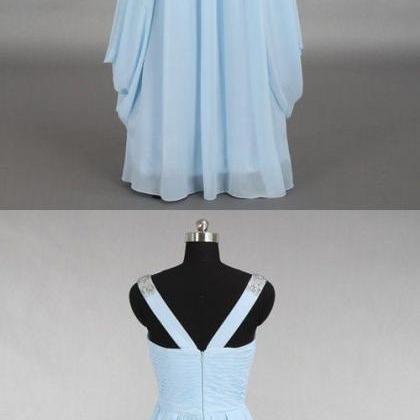 Bridesmaid Dresses, Soft Blue Party Dresses,..