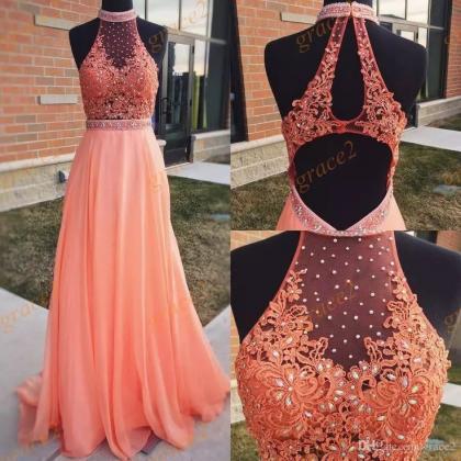 Stunning Prom Dress Pink Prom Gowns Long Evening..