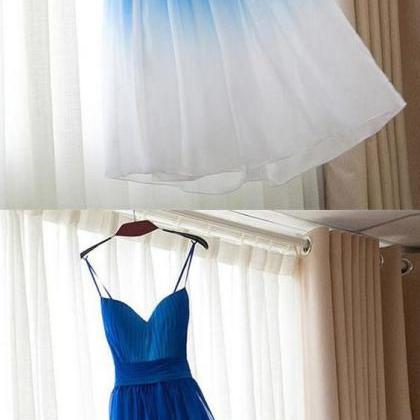 Spaghetti Straps Long Prom Dresses,royal Blue And..