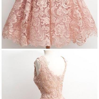 Custom Made Gorgeous Lace Prom Dress,tea Length..