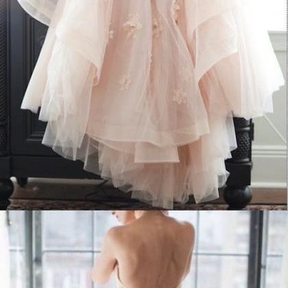 Fairy Tale Style Tulle Prom Dress,backless..