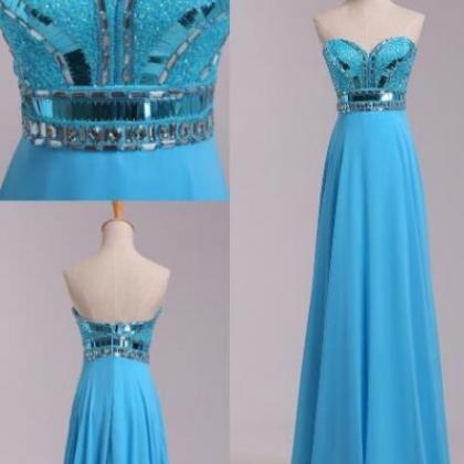 Nice Long A-line/princess Prom Dresses, Light Blue..
