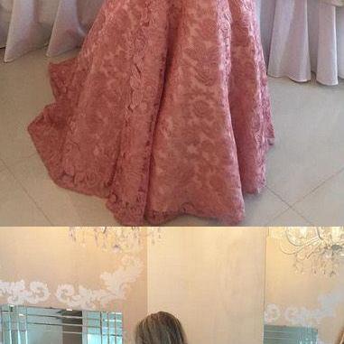 Pink Mermaid/trumpet Prom Evening Dresses Soft..