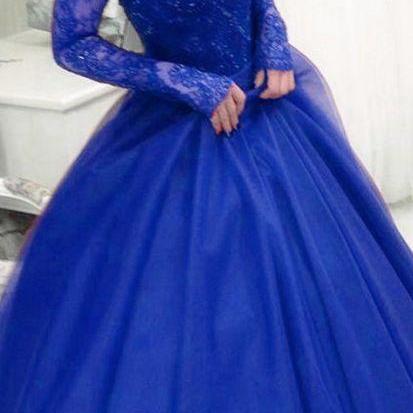 Ball Gown Prom Dresses,royal Blue Prom..