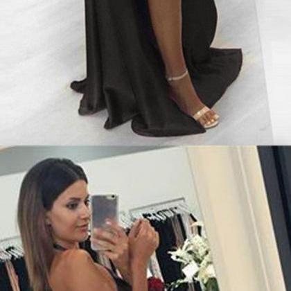 Beauty Grape Halter Backless Sweep Train Long Sheath Prom Dress main image 0