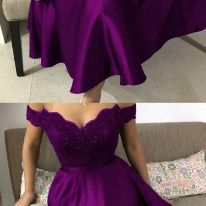 Beaded Lace V-neck Off The Shoulder Bridesmaid..