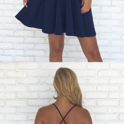 Pleated A-line Spaghetti Straps V-neck Dresses Sage