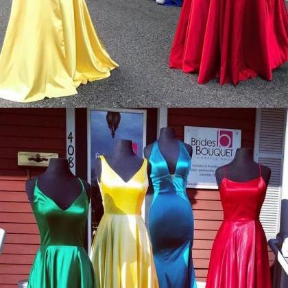 Simple Long Prom Dresses, 2019 Prom Dresses With..