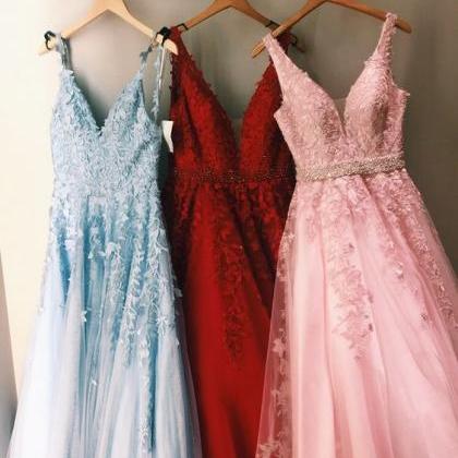 Charming Prom Dress Tulle Evening Dress Long..