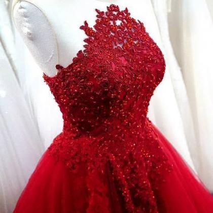 Charming Prom Dress,sexy Prom Dress,red A Line..