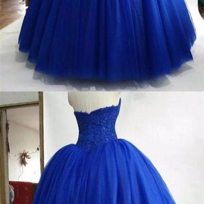 Royal Blue Ball Gowns Quinceanera Dress,royal Blue..