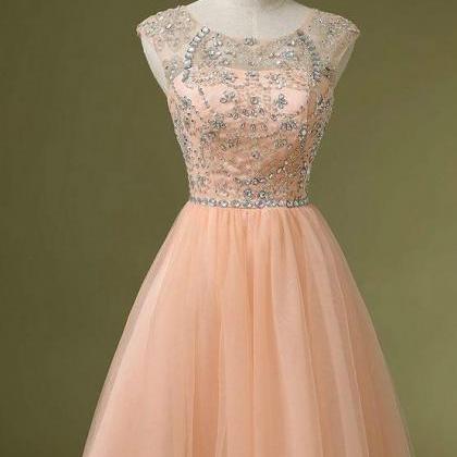 Charming Crystal Homecoming Short Prom Dresses..
