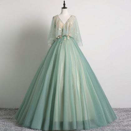 Elegant Sage Green Prom Dresses 2019 Ball Gown..