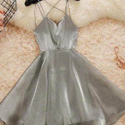 Silver Homecoming Dress, Cute Homecoming Dresses,..
