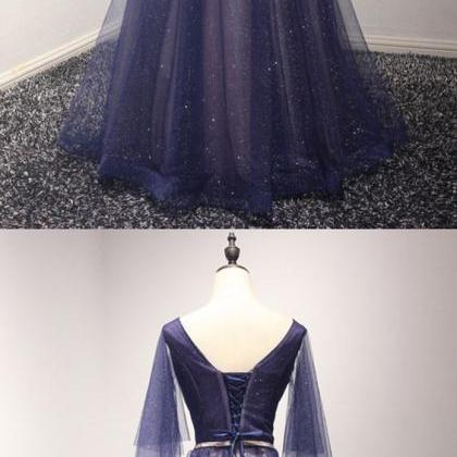 Sparkly Puffy Tulle Long Prom Dress With..