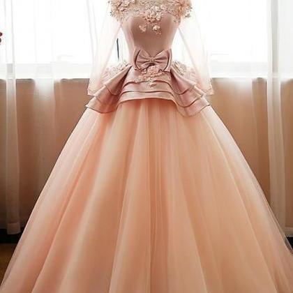 Unique Tulle Long Prom Dress, Tulle Evening Dress,..
