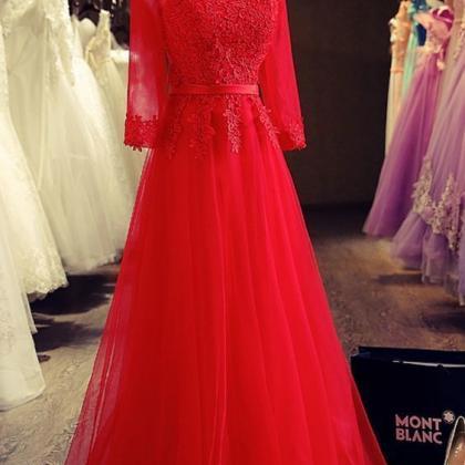 Charming Prom Dress,red Tulle Prom Dresses M9355