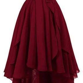 Sexy Burgundy Prom Dresses Dark Red High Low..
