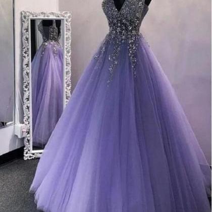 Sparkly Lavender Tulle Prom Dress Black Girls Slay..