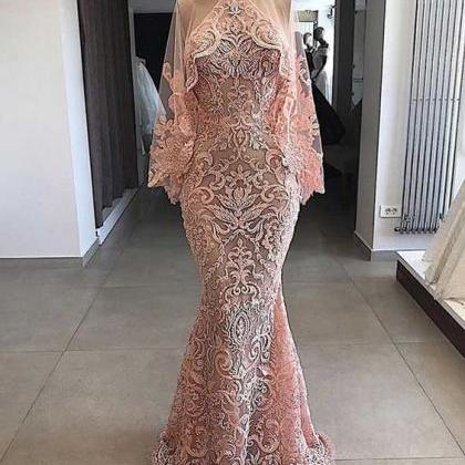 High Neck Lace Pageant Dress Evening Gown With..
