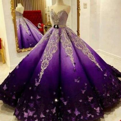 Custom Made Sweetheart Ball Gown , Unique Prom..