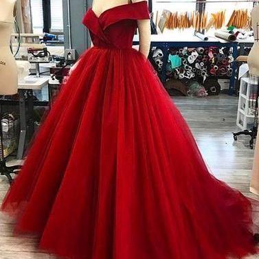 Prom Dresses, Fashion Prom Dresses,red Tulle V..