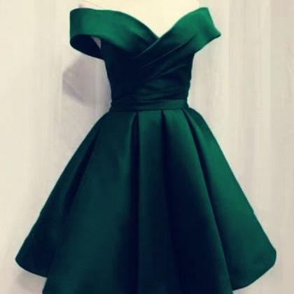 Short Emerald Green Homecoming Dresses For Prom..