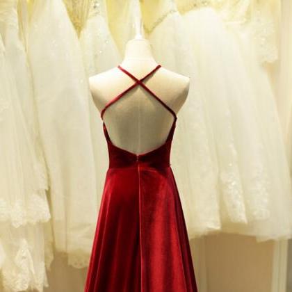 Backless Prom Dress, Halter Neckline Prom Dress,..