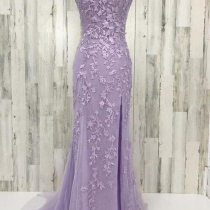 Lavender Prom Dress Formal Dresses M1088