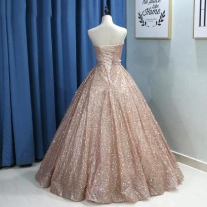 Glitter Sweetheart Corset Prom Ball Gowns M1101