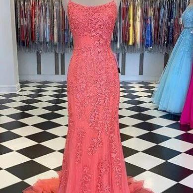 2021 Long Prom Dress With Applique And..