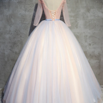 Pink And Blue Tulle Long Beaded 3d Lace Appliqué..