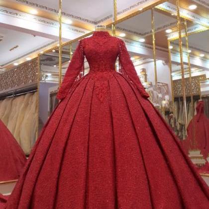 A-line Red Prom Dress Evening Dress Wedding Dress..