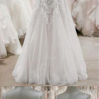 Spaghetti Straps Wedding Dresses Bridal Gown With..