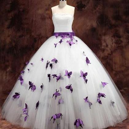 Long Tulle Wedding Dress,white Princess Wedding..
