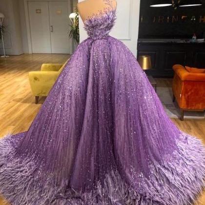 Purple Prom Dresses, Sparkly Prom Dresses,..