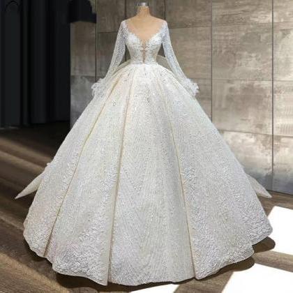 Lace Wedding Bridal Style Female Long-sleeved..