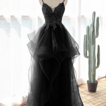 Beautiful Sexy Black Color Evening Dress 2022 Prom..