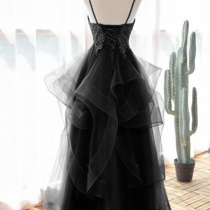 Beautiful Sexy Black Color Evening Dress 2022 Prom..