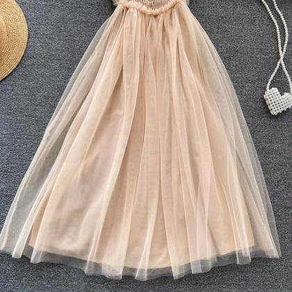 Cute V Neck Tulle Short Dress Fashion Dress