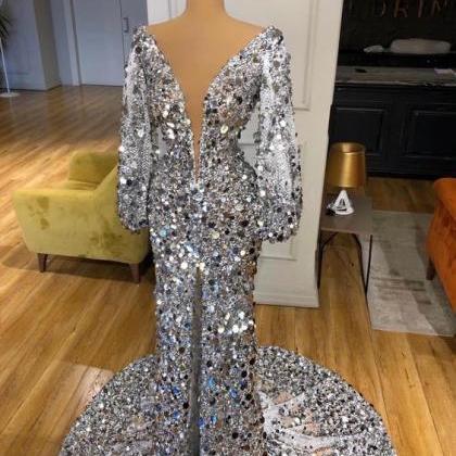 Sequin Evening Dress Long Prom Dress