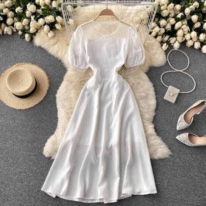 Cute A Line See Through Short Dress Fashion Dress