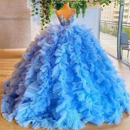 Evening Dresses, Ball Gown Prom Dresses, Ruffle..