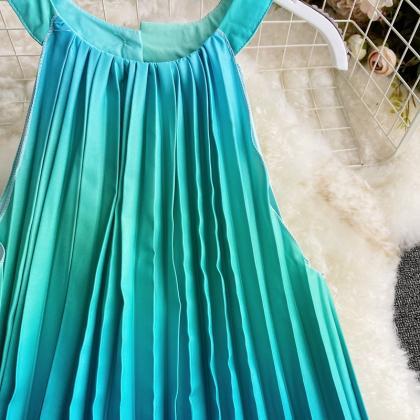 Sweet Halter Long Ombre Holiday Dress