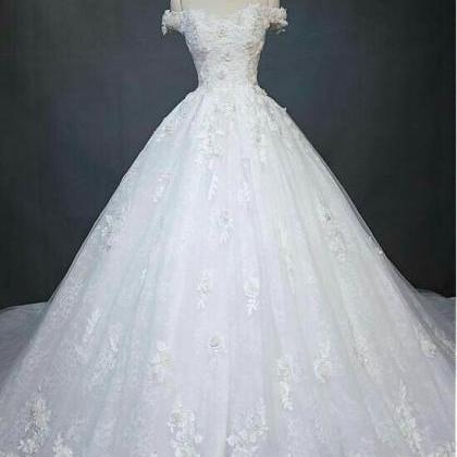 Corset Lace Appliqued Wedding Dresses,ball Gowns..