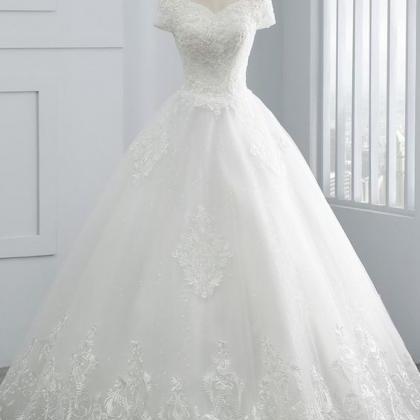 Beautiful White Shoulder Dress, Elegant Lace..