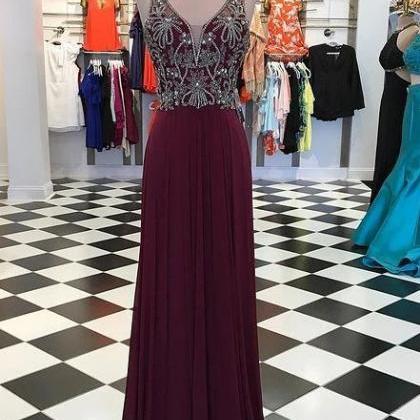 Beading Long Prom Dress,prom Dresses,pageant..