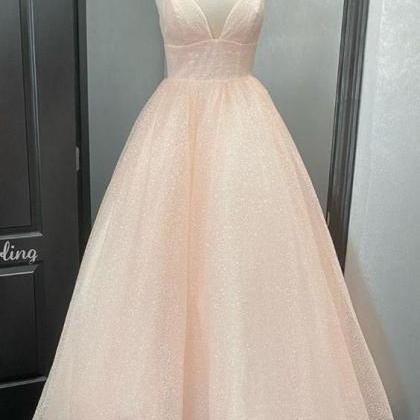 Empire A-line Blush Prom Gown