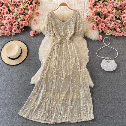 Shiny Sequins Long Dress Fashion Dress