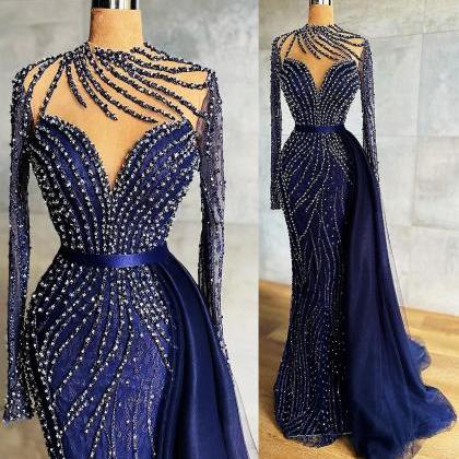 Prom Dresses Beaded Mermaid Lace Evening Formal..